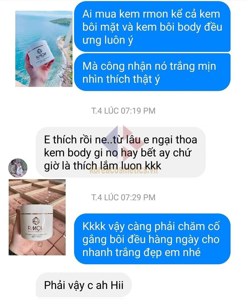 review kem body rmon | kem rmon có tốt không