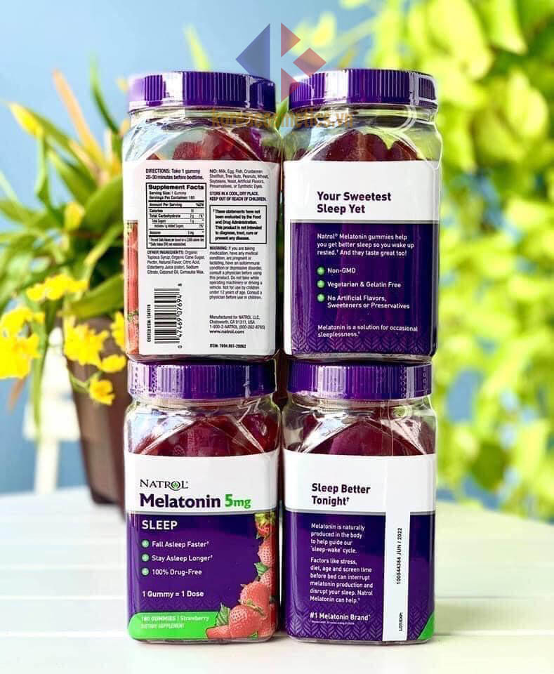 kẹo ngủ natrol gummies melatonin