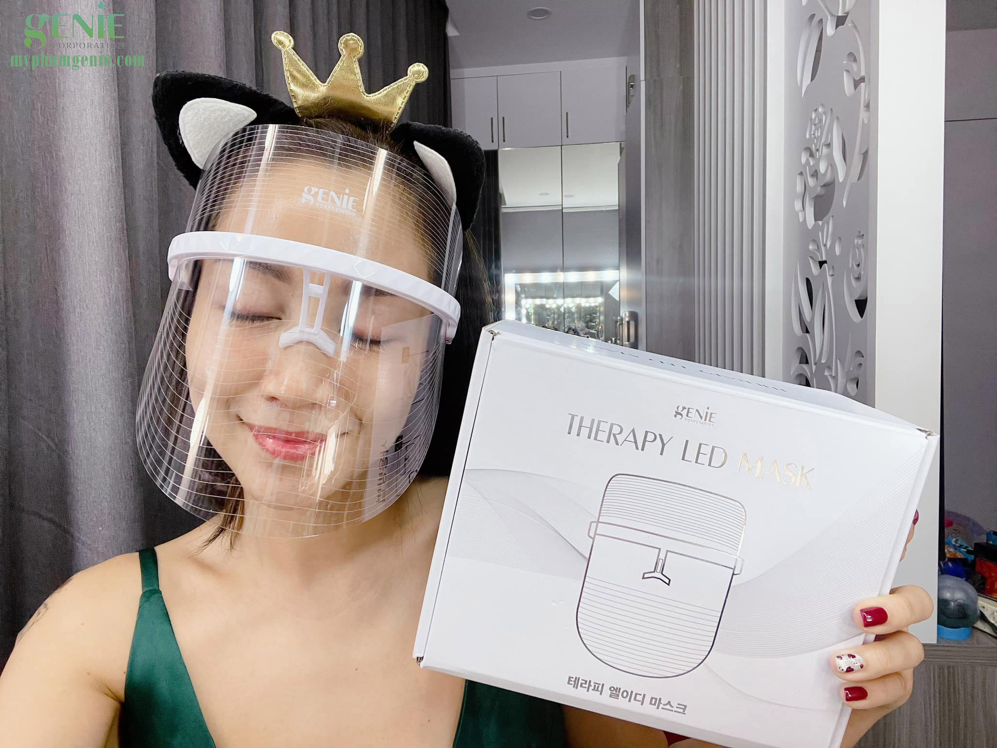 mặt nạ ánh sáng | mặt nạ led trị mụn