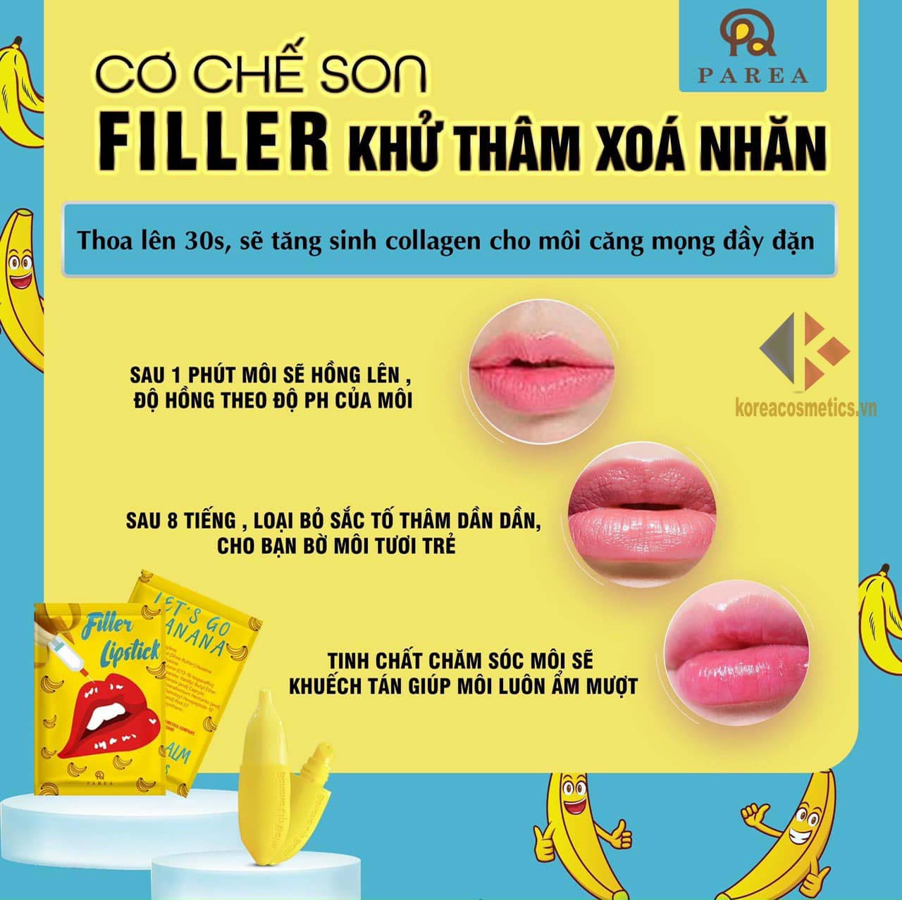 Review son filler chuối 