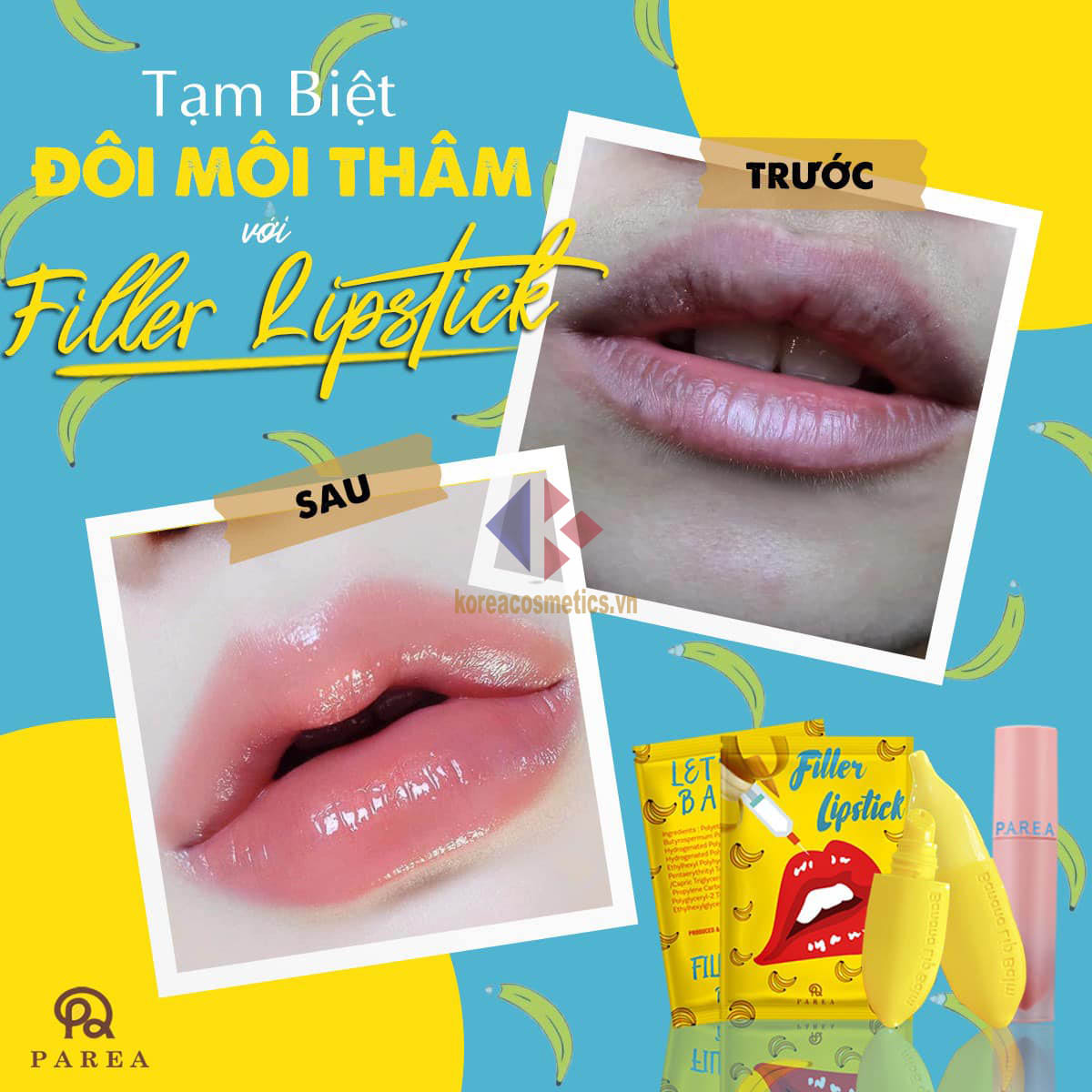 son filler chuối vàng | son làm đầy môi