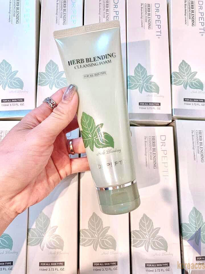 review sữa rửa mặt dr pepti+ - sữa rửa mặt bạc hà 