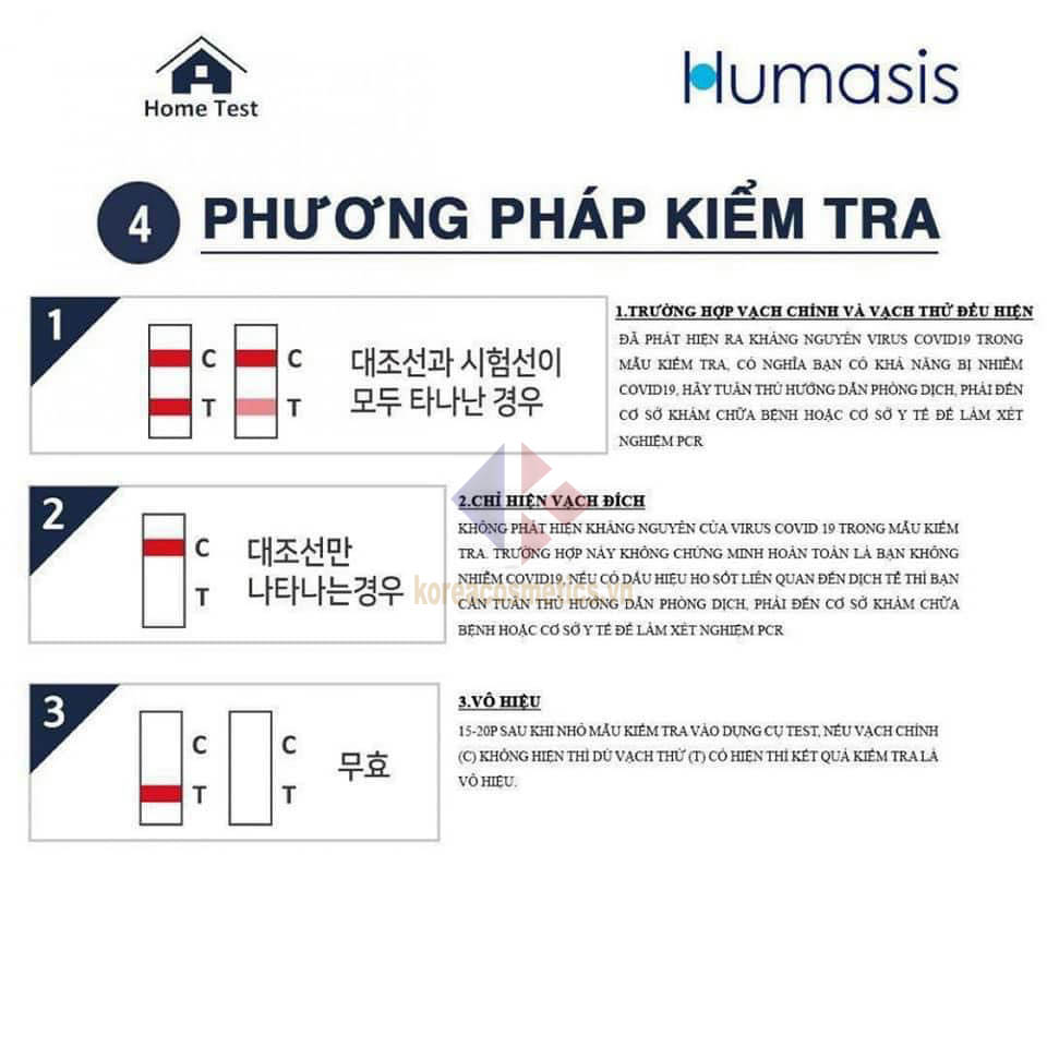 cách sử dụng bộ test covid hàn quốc humasis