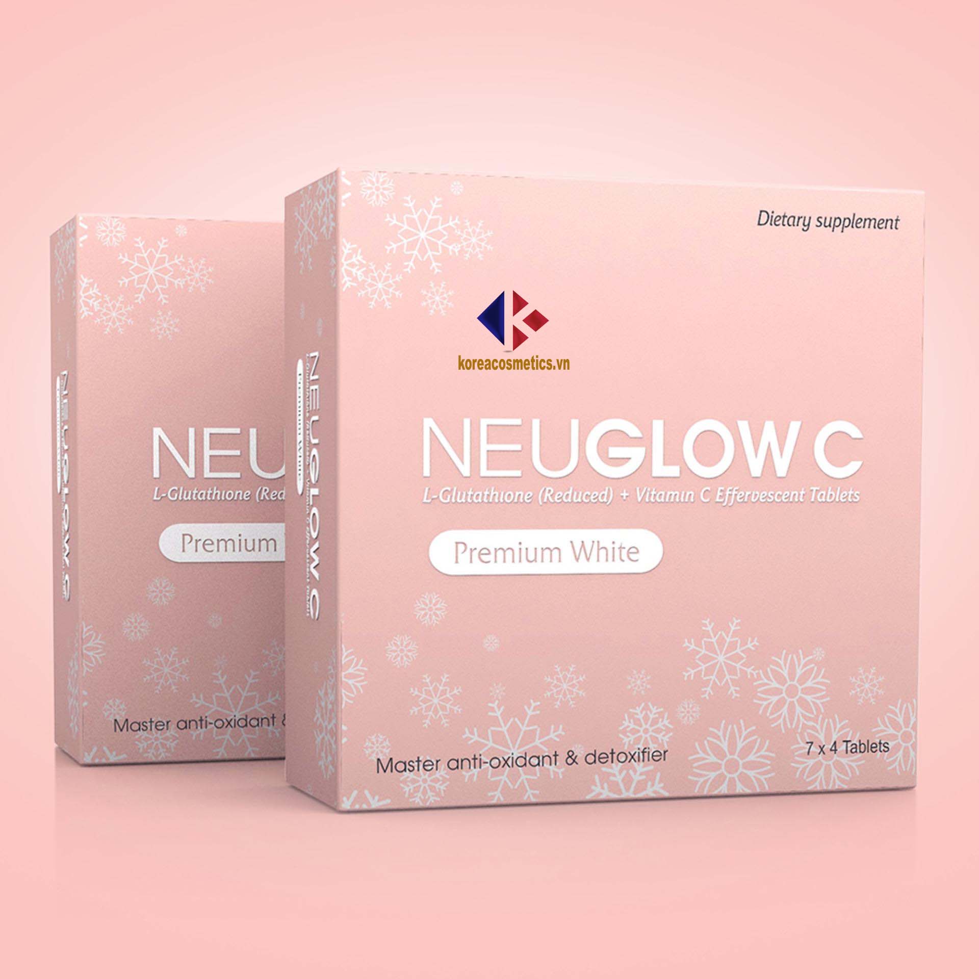 viên sủi neuglow c hồng | viên sủi vitamin c trắng da